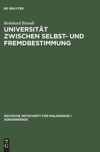 Universität Zwischen Selbst- und Fremdbestimmung Kants "Streit Der Fakultäten"