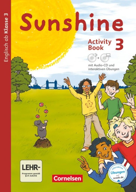 Sunshine 3. Schuljahr - Allgemeine Ausgabe - Activity Book mit interaktiven Übungen auf scook.de: Mit CD-ROM, Audio-CD, Minibildkarten und Faltbox
