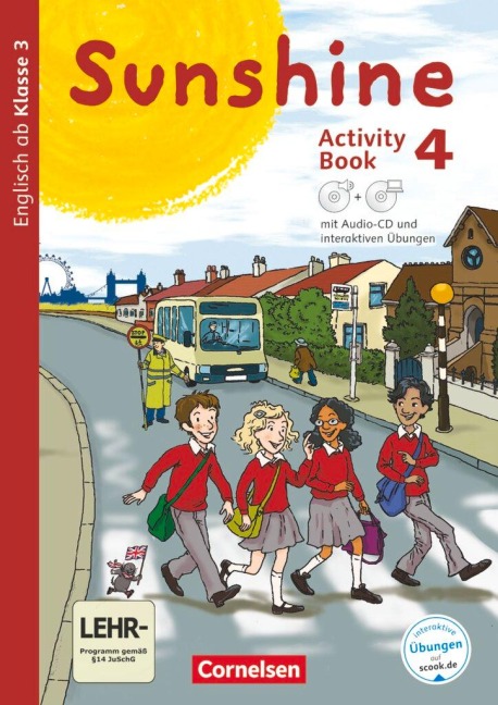 Sunshine - Allgemeine Ausgabe 4. Schuljahr - Activity Book mit interaktiven Übungen auf scook.de: Mit CD-ROM, Audio-CD, Minibildkarten und Faltbox