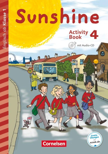 Sunshine - Early Start Edition 4. Schuljahr - Neubearbeitung und Nordrhein-Westfalen - Activity Book mit Audio-CD, Minibildkarten und Faltbox: Mit Audio-CD, Minibildkarten und Faltbox