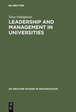 Leadership and Management in Universities: Britain and Nigeria