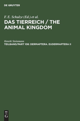Dermaptera eine Zusammenstellung und Kennzeichnung der rezenten Tierformen. 1, Catadermaptera ; 1. 1,1