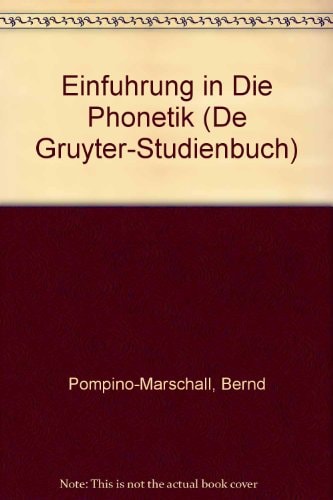 Einführung in Die Phonetik (de Gruyter Studienbuch)