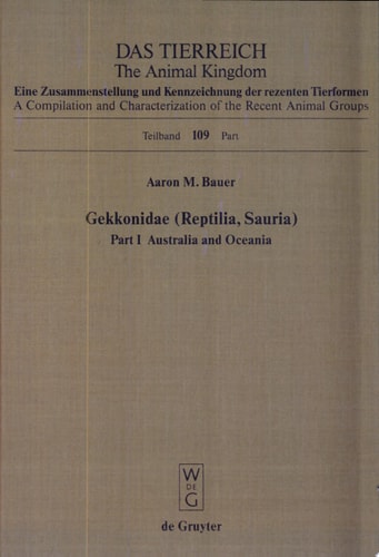 Familia Gekkonidae (Reptilia, Sauria) : part I Australia and Oceania