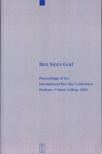 Ben Sira's God (egger-wenzel) Bzaw 321