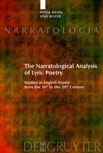 The Narratological Analysis of Lyric Poetry: Studies in English Poetry from the 16th to the 20th Century