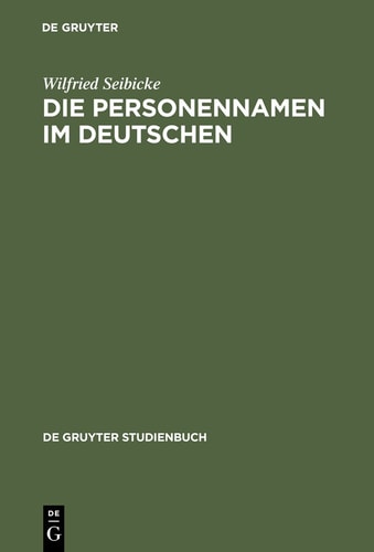 Die Personennamen im Deutschen eine Einführung