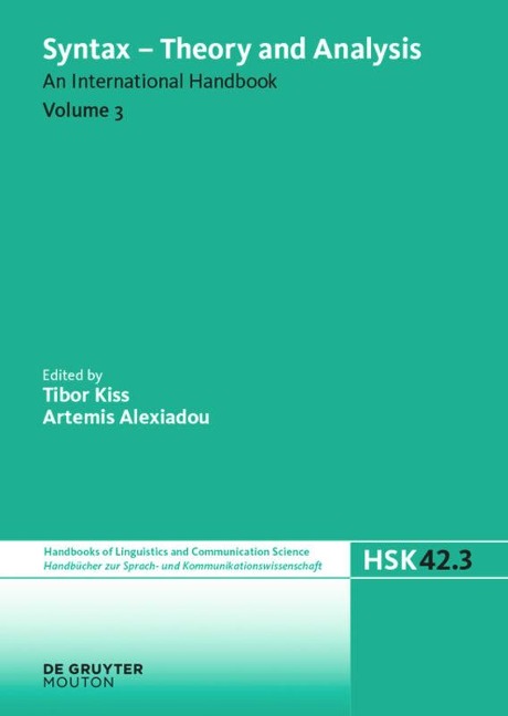 Syntax - Theory and Analysis. Volume 3