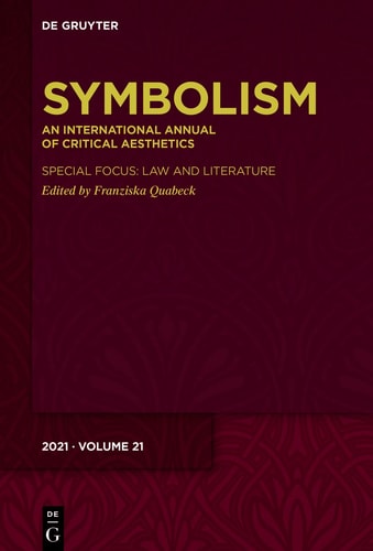 Symbolism 21 An International Annual of Critical Aesthetics