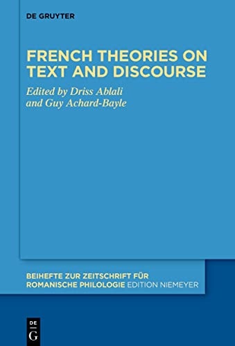 French Theories on Text and Discourse