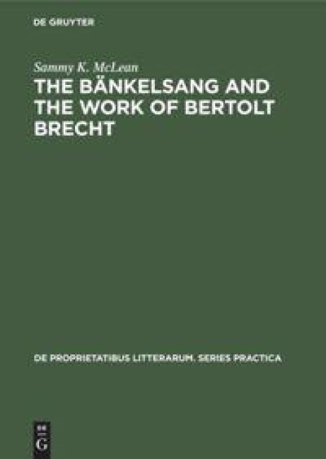 The Bänkelsang and the work of Bertolt Brecht