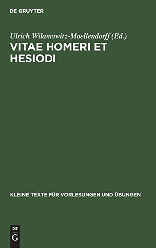 Vitae Homeri et Hesiodi In Usum Scholarum