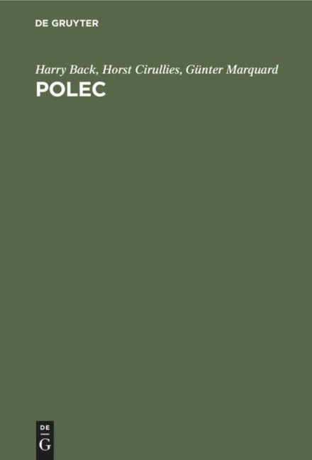 Polec: Dictionary of politics and economics / Dictionnaire de politique et déconomie / Worterbuch für Politik und Wirtschaft