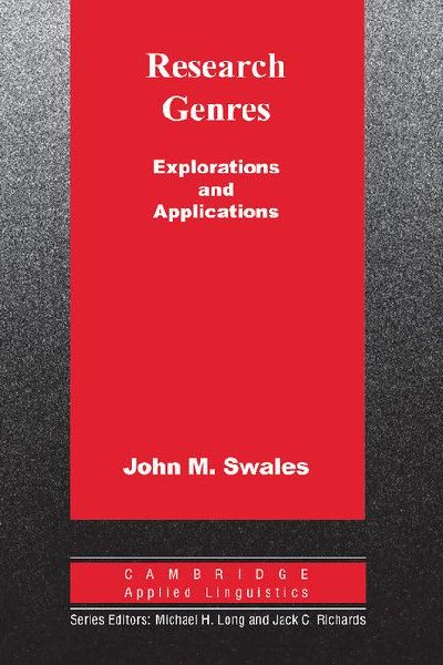 Research Genres: Explorations and Applications