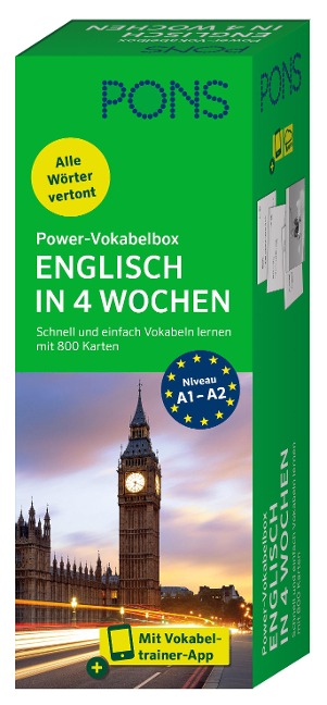 PONS Power-Vokabelbox Englisch in 4 Wochen: Schnell und einfach Vokabeln lernen mit 800 Karten