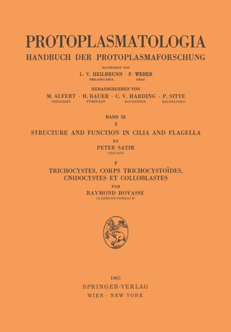 Structure and Function in Cilia and Flagella / Trichocystes, Corps Trichocystoïdes, Cnidocystes et Colloblastes