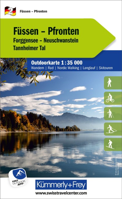 Kümmerly+Frey Outdoorkarte Deutschland 2 Füssen, Pfronten 1:35.000: Mit Forggensee, Neuschwanstein und Tannheimer Tal. Touren für Wanderer, Biker und mehr! Free Download