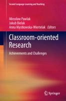 Classroom-oriented Research: Achievements and Challenges