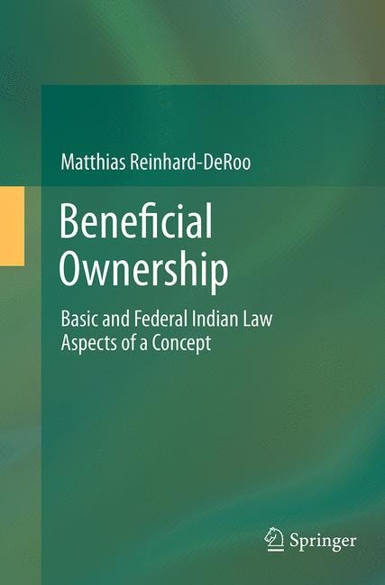 Beneficial Ownership: Basic and Federal Indian Law Aspects of a Concept