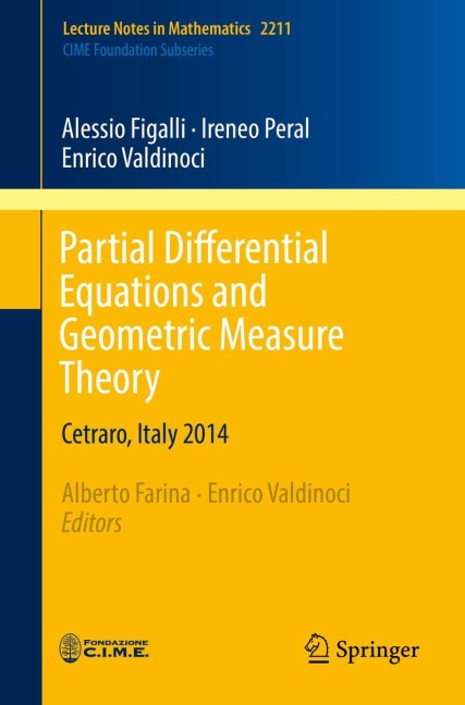 Partial Differential Equations and Geometric Measure Theory: Cetraro, Italy 2014