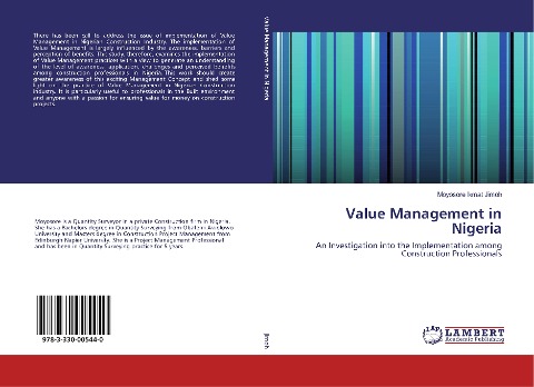Value Management in Nigeria: An Investigation into the Implementation among Construction Professionals
