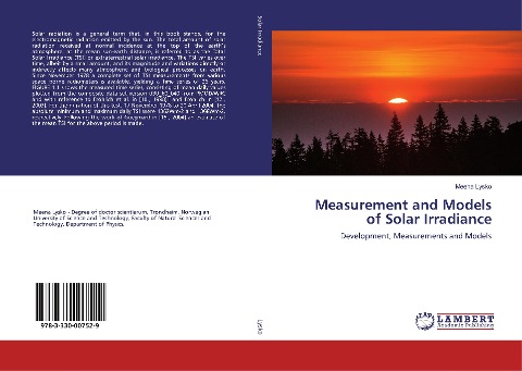 Measurement and Models of Solar Irradiance: Development, Measurements and Models