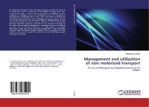 Management and utilization of non motorized transport: A Case of Mwenge Nzasa Neighborhood in Dar Es Salaam
