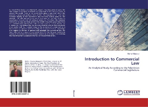 Introduction to Commercial Law: An Analytical Study According to the Palestinian Commercial Legislations