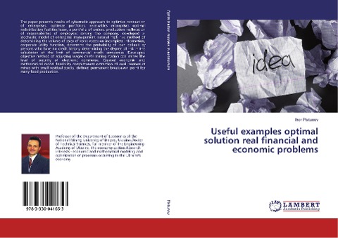 Useful examples optimal solution real financial and economic problems