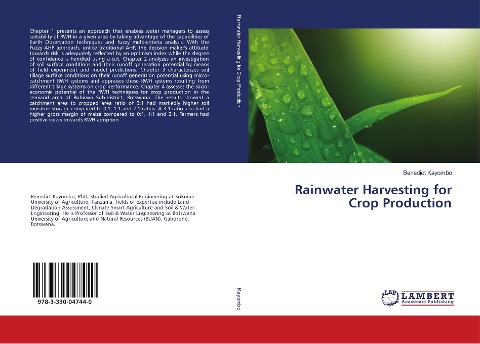 Rainwater Harvesting for Crop Production