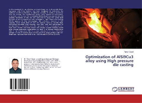 Optimization of AlSi9Cu3 alloy using High pressure die casting