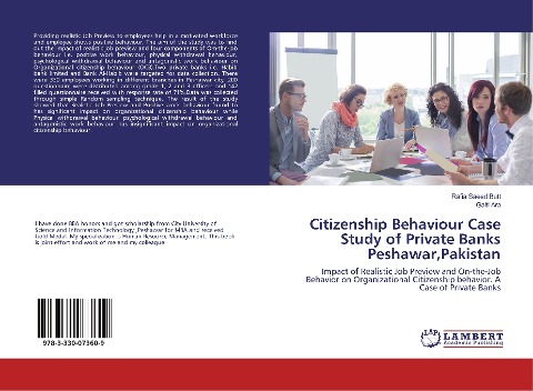 Citizenship Behaviour Case Study of Private Banks Peshawar,Pakistan: Impact of Realistic Job Preview and On-the-Job Behavior on Organizational Citizenship behavior. A Case of Private Banks