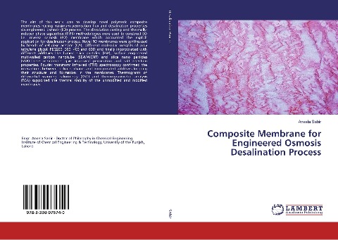 Composite Membrane for Engineered Osmosis Desalination Process