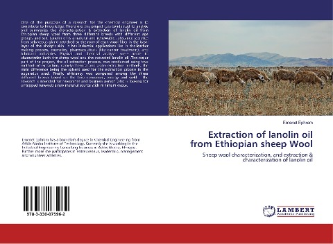Extraction of lanolin oil from Ethiopian sheep Wool: Sheep wool characterization, and extraction & characterization of lanolin oil