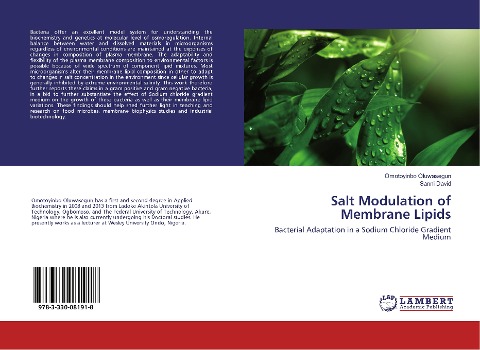 Salt Modulation of Membrane Lipids: Bacterial Adaptation in a Sodium Chloride Gradient Medium