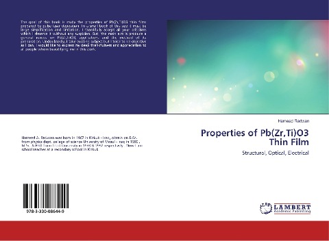 Properties of Pb(Zr,Ti)O3 Thin Film: Structural, Optical, Electrical