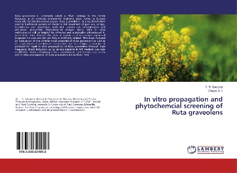In vitro propagation and phytochemcial screening of Ruta graveolens