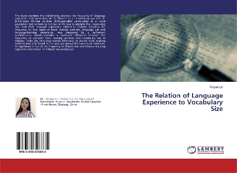 The Relation of Language Experience to Vocabulary Size