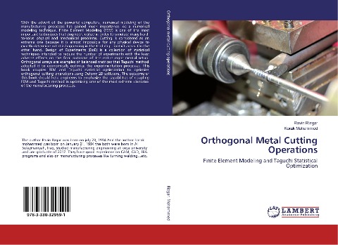 Orthogonal Metal Cutting Operations: Finite Element Modeling and Taguchi Statistical Optimization