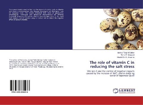 The role of vitamin C in reducing the salt stress: Vitamin C and the control of negative impacts caused by the increase of NaCl level in drinking water of Japanese Quail