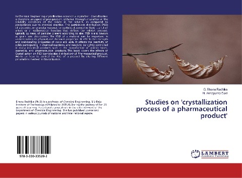 Studies on crystallization process of a pharmaceutical product