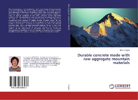 Durable concrete made with raw aggregate mountain materials