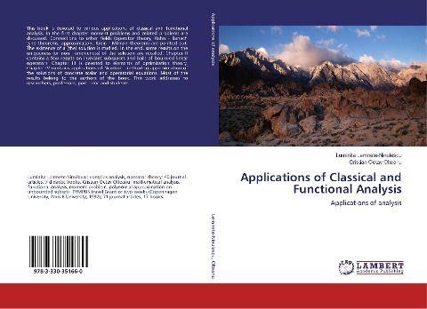 Applications of Classical and Functional Analysis: Applications of analysis