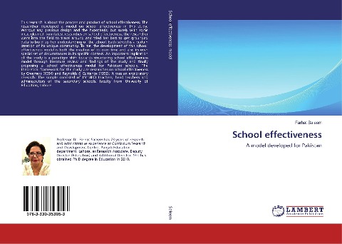 School effectiveness: A model developed for Pakistan