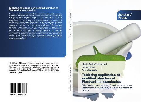 Tableting application of modified starches of Plectranthus esculentus: Filler/binder functionalities of modified starches of Plectranthus esculentus by direct compression of tablets