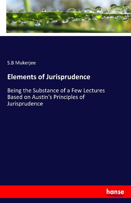 Elements of Jurisprudence: Being the Substance of a Few Lectures Based on Austin's Principles of Jurisprudence