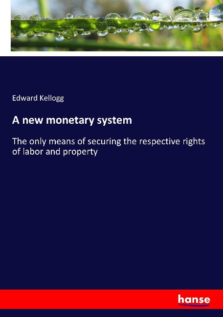 A new monetary system: The only means of securing the respective rights of labor and property