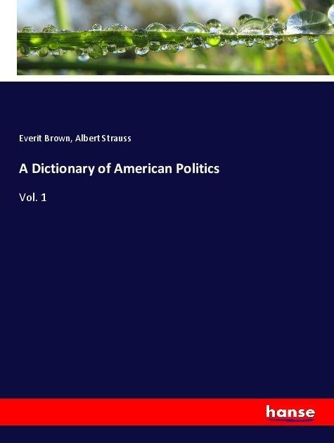 A Dictionary of American Politics: Vol. 1