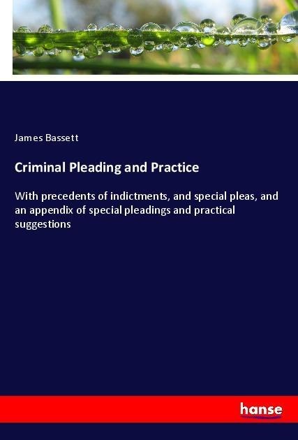 Criminal Pleading and Practice: With precedents of indictments, and special pleas, and an appendix of special pleadings and practical suggestions
