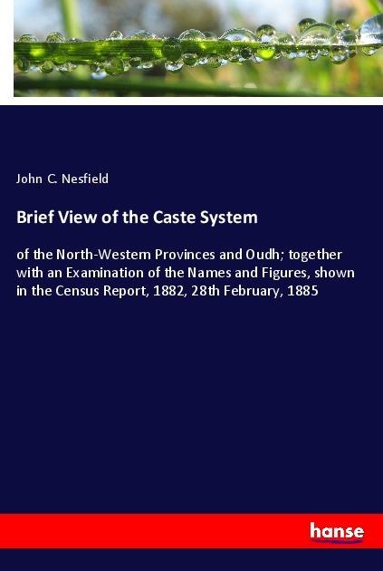 Brief View of the Caste System: of the North-Western Provinces and Oudh; together with an Examination of the Names and Figures, shown in the Census Report, 1882, 28th February, 1885